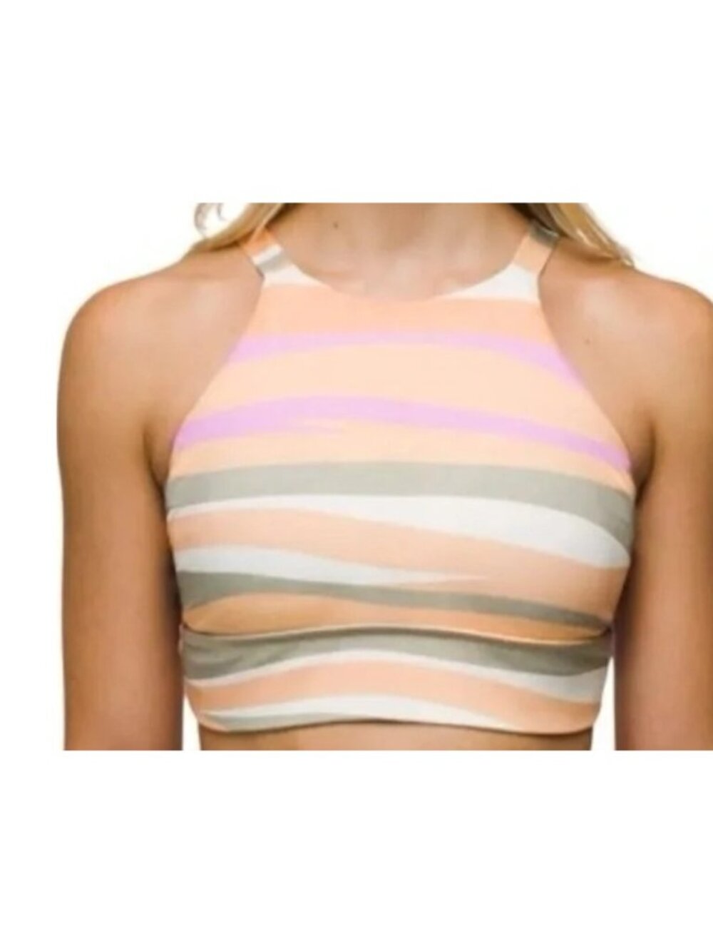 PRANA Marine Street Swim Top Sunset Wave Medium (runs small, check measurements)
